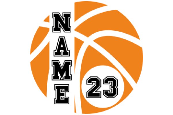 Orange and Black Logo for Name 23