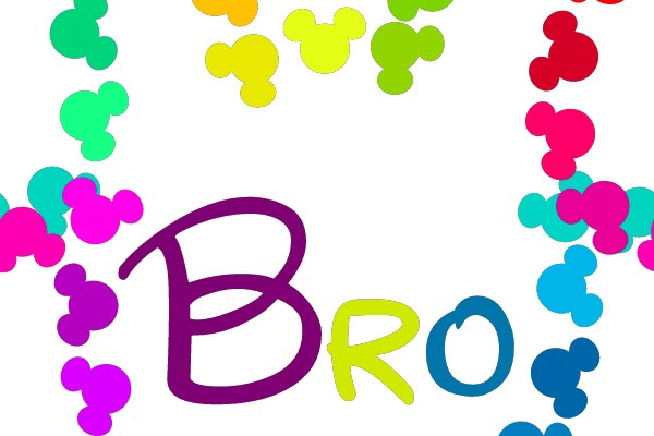 Mickey Mouse Rainbow Bro Logo