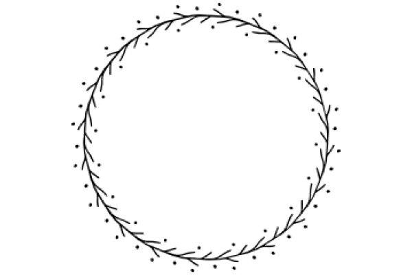 Simplicity in Art: A Line Drawing of a Branch with Dots