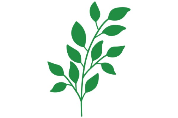 Simplistic Green Leaf Icon