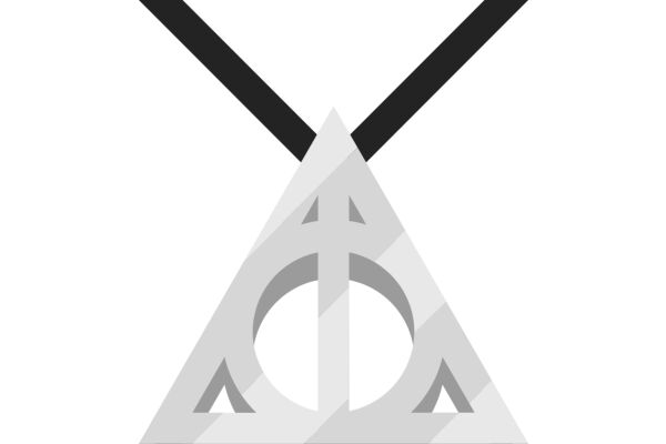 A Symbolic Emblem: The Triangle and Circle in a Monochrome Palette