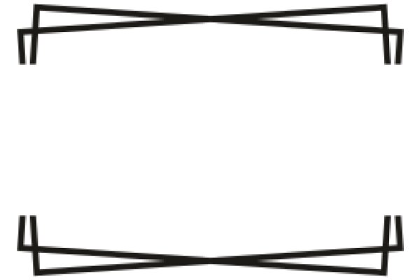 Simplistic Black Line Art: A Minimalist Design of Two Abstract Sculptures