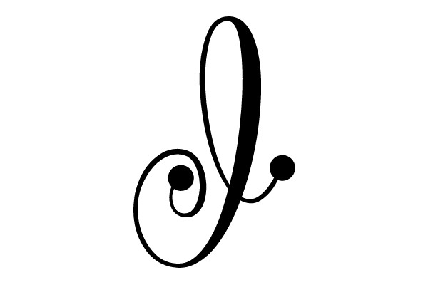 Calligraphic Script 'J'