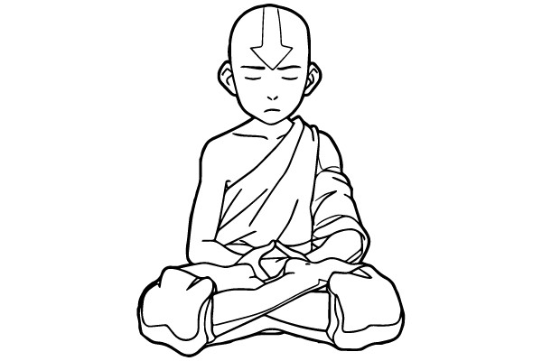 Meditating Monk