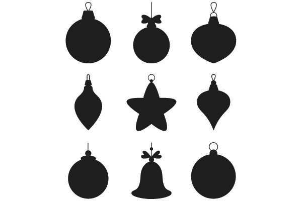 Silhouette Christmas Ornaments