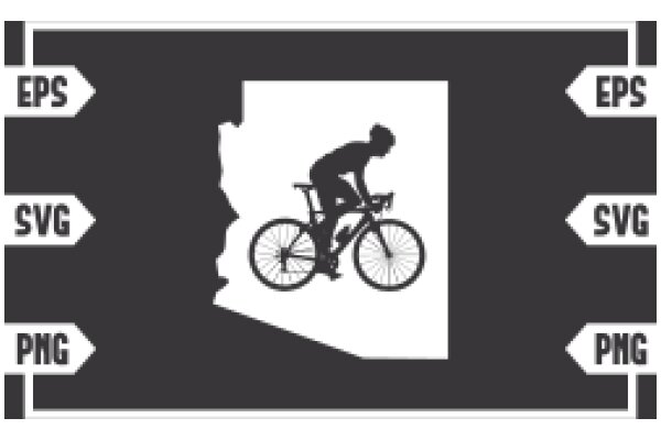 Cyclist's Journey: An EPS, SVG, and PNG Graphic