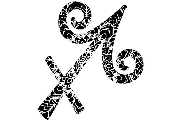 Stylized Logo with Intricate Patterns