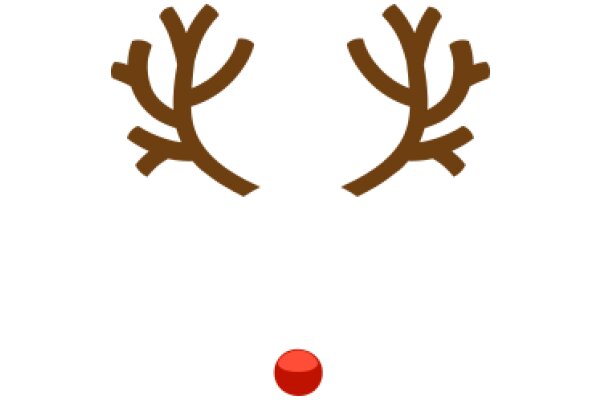 Simplistic Art: A Digital Painting of a Red Ball and Two Brown Branches