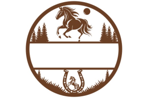 A Stylized Logo with a Horse and a Rope
