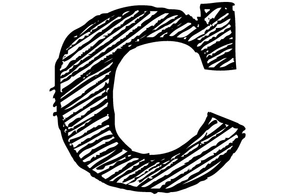 Bold Hand-drawn Letter C