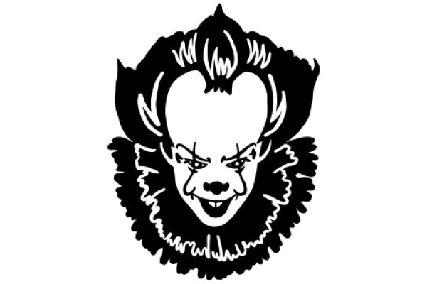 Stylized Portrait of a Character with a Distinctive Hairstyle and Expression