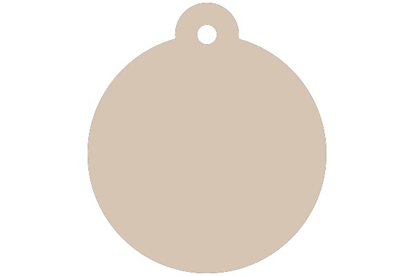 A Solid Beige Tag for Identification