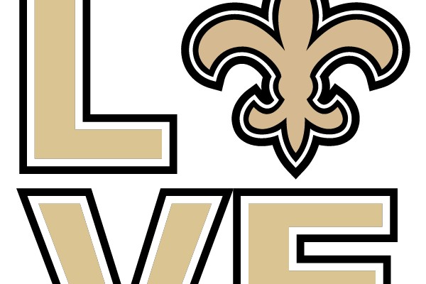 New Orleans Saints Love Logo