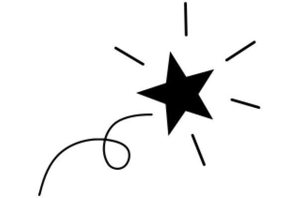 A Starry Night: A Whimsical Illustration of a Star and a Swirl