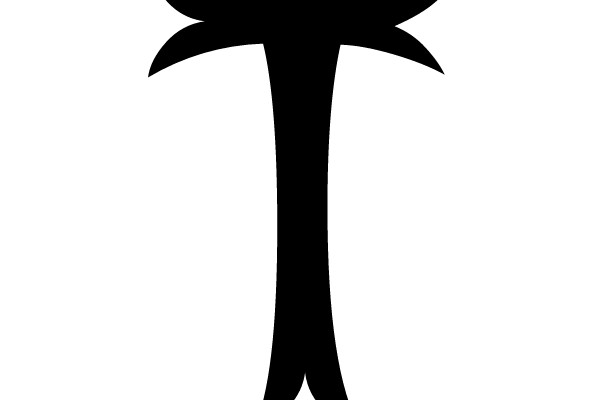 An isolated black symbol resembling a stylized 