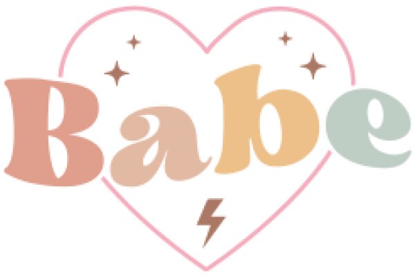 Babe: A Graphic Design of a Heart with the Word 'Babe' and a Lightning Bolt