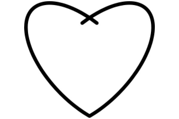Simplistic Black Line Heart Symbol