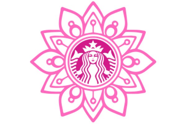 Stylized Starbucks Logo with a Floral Design