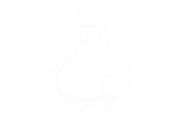A Whimsical Character: A Cartoon Drawing of a Character with a Large Head and Small Body