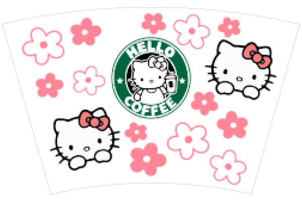 Cute Hello Kitty Coffee Mug with Flower Design