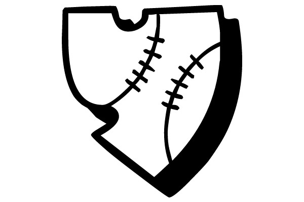 Shield with Baseball Stitching