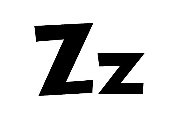 Bold Black 'Z' Lettering
