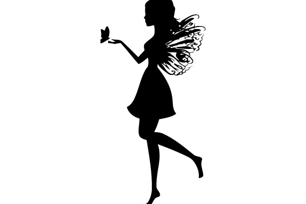 Fairy Silhouette with Butterfly