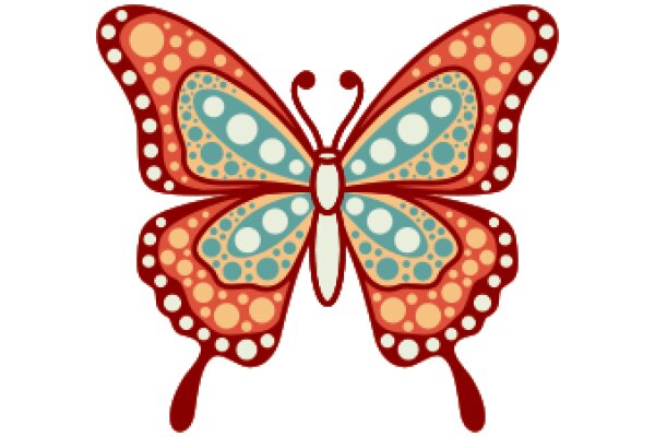 Vibrant Butterfly Illustration with a Pop of Color
