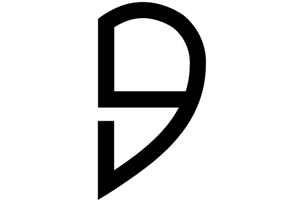 Black Capital Letter D