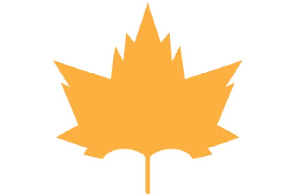 Vibrant Yellow Maple Leaf Logo