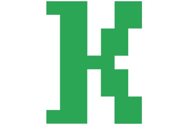 Digital Art: A Pixelated Green Abstract Design