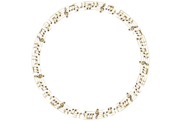 Musical Harmony: A Golden Circle of Sheet Music