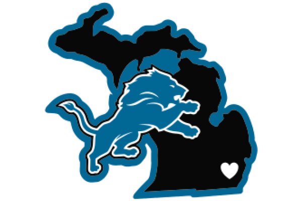 Detroit Lions Logo with a Heart