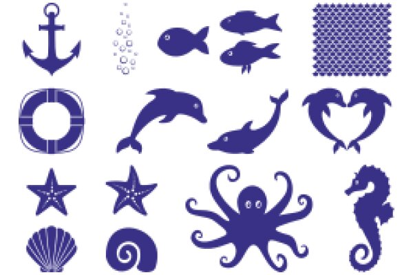 A Collection of Blue Ocean Themed Icons