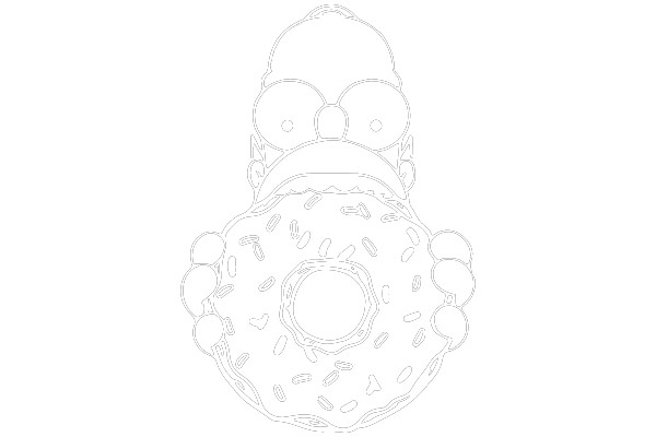 The Simpsons Donut Coloring Page
