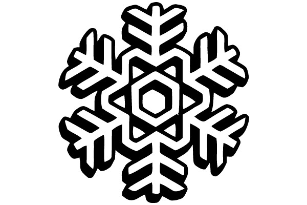 Symmetrical Snowflake Pattern