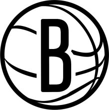 Black and White Logo of a Basketball