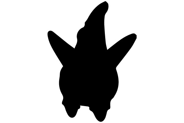 Silhouette of a Cartoonish Alien