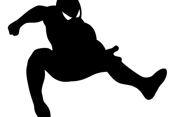 Silhouette of Spider-Man in Action