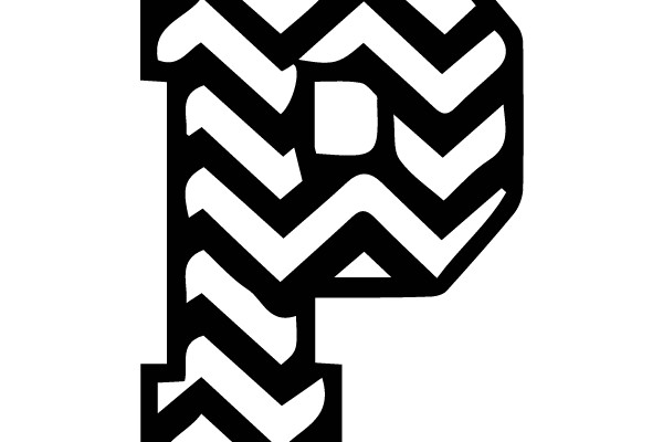 Bold Chevron Patterned Letter P
