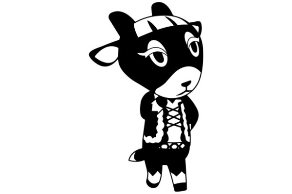 Stylish Cartoon Character: A Fashionable Deer with a Chic Outfit and a Trendy Hat