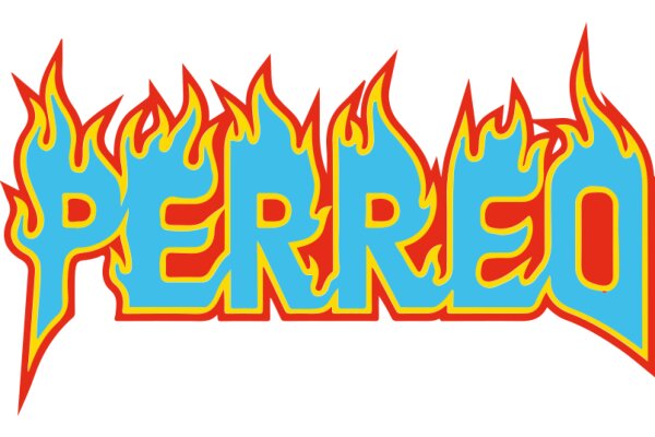 Flaming Letter Artwork: A Vibrant Display of the Word 'Perro' in a Stylized Font