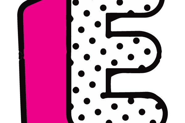 Bold Polka Dot Letter E