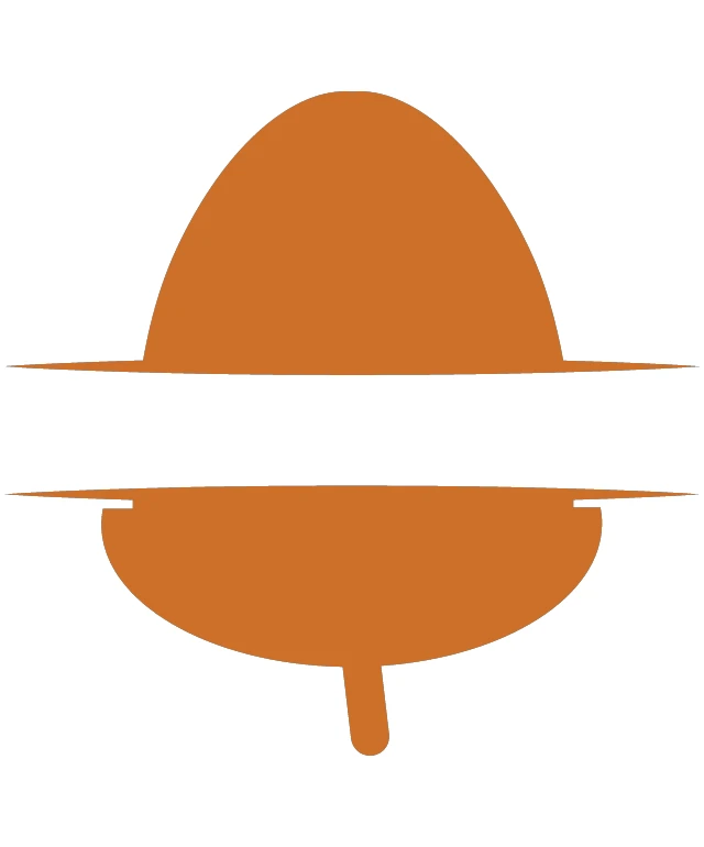 Simplistic Orange Icon with a White Stripe