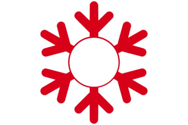 Vibrant Red Snowflake Design
