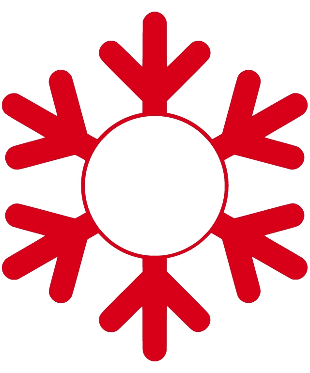Vibrant Red Snowflake Design